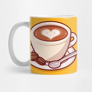 Coffee Time Cartoon Vector Icon Illustration Mug